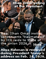 Rep. Ilhan Omar invited four guests from Minnesota to President Trump's State of Union address to spotlight the ICE raids on her home state. Perhaps most famous among them is Bangladeshi-American software engineer Aliya Rahman, who was dragged out of her vehicle by ICE agents. While Ilhan Omar yelled at the president several times, her guests in the balcony were not behaving themselves either and were thrown out.